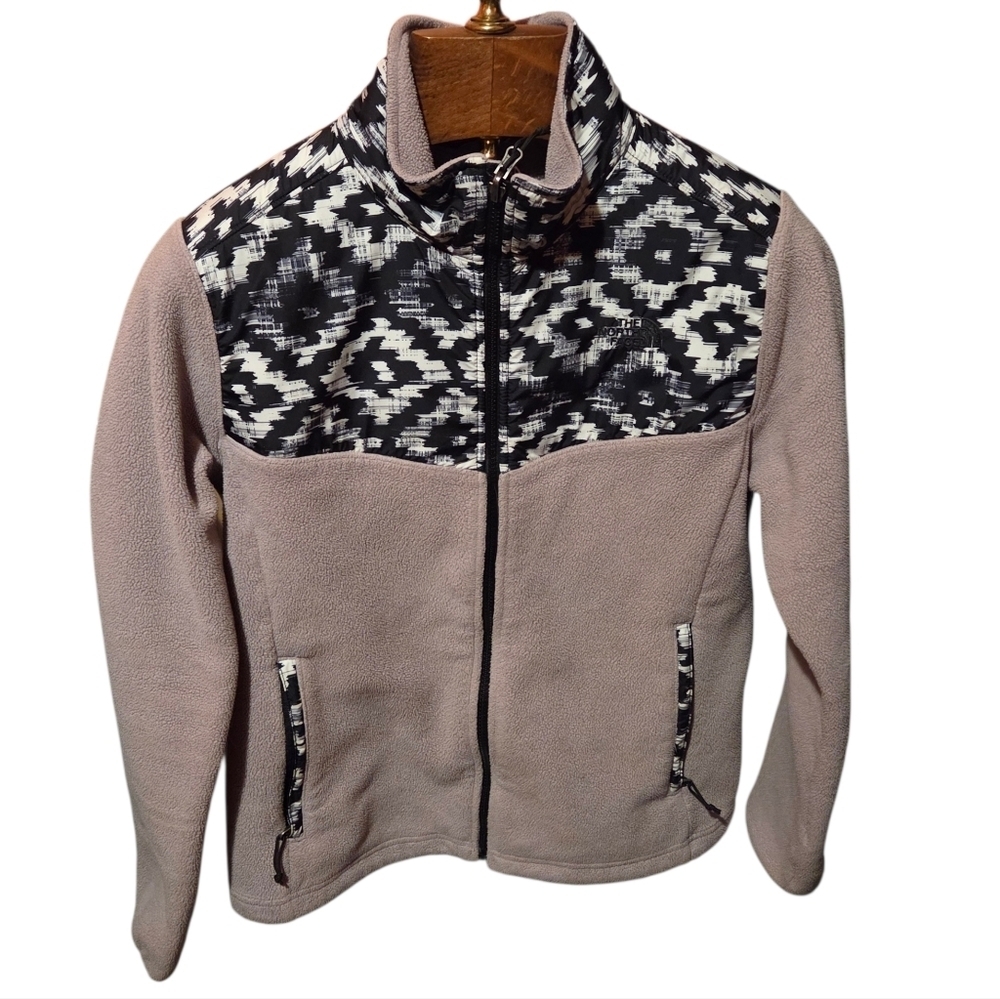 The North Face Purple & Black Aztec Polartec Full Zip Fleece Jacket Size Medium